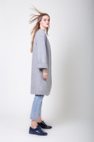 Пальто S-2068 Светло-серый