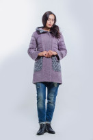 Пальто S-2072 Дымчато сиреневый