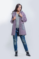 Пальто S-2072 Дымчато сиреневый