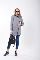Пальто 2-461L Серый