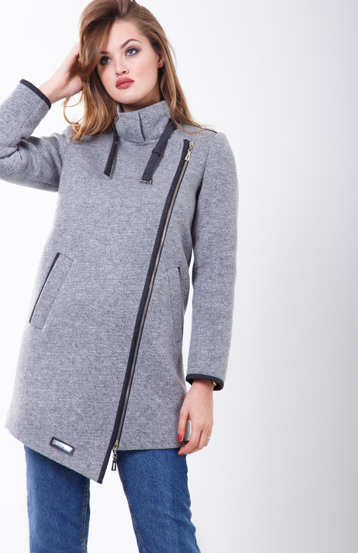 Пальто 2-461L Серый