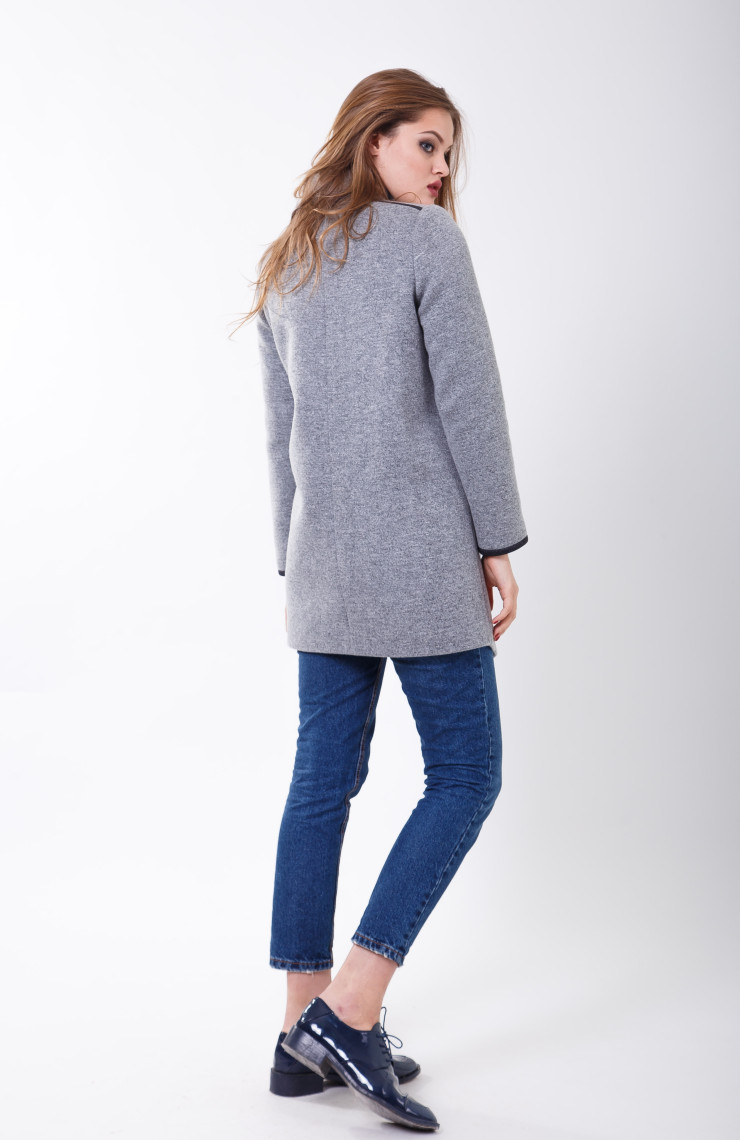 Пальто 2-461L Серый