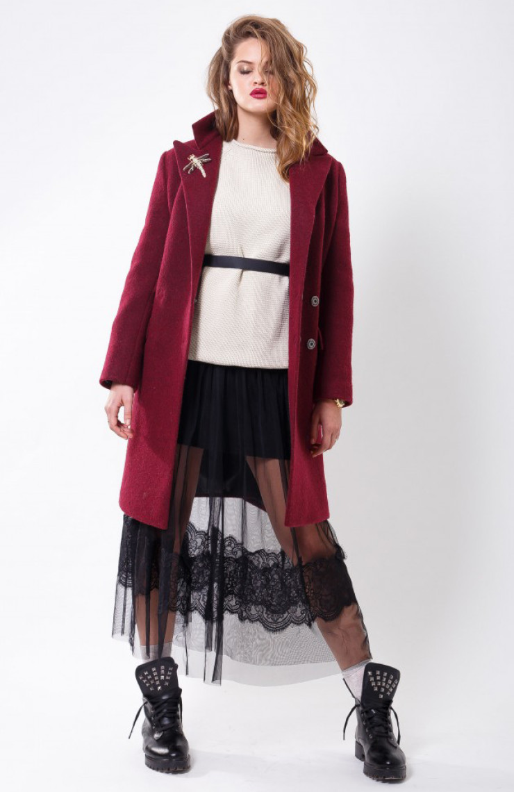 Пальто 2-470L Сангрия