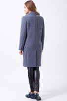 Пальто 2-470L Серо-синий