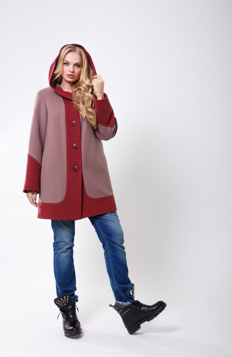 Пальто 2-540/9 Дымчато бежевый