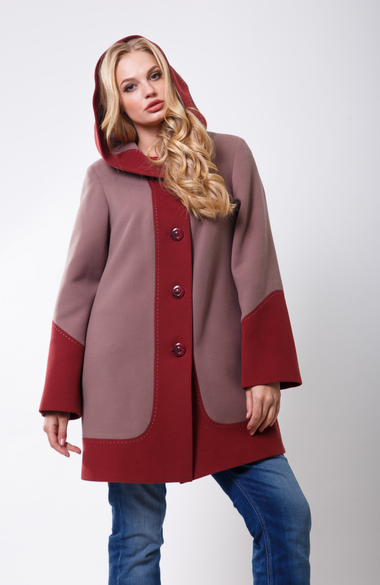 Пальто 2-540/9 Дымчато бежевый