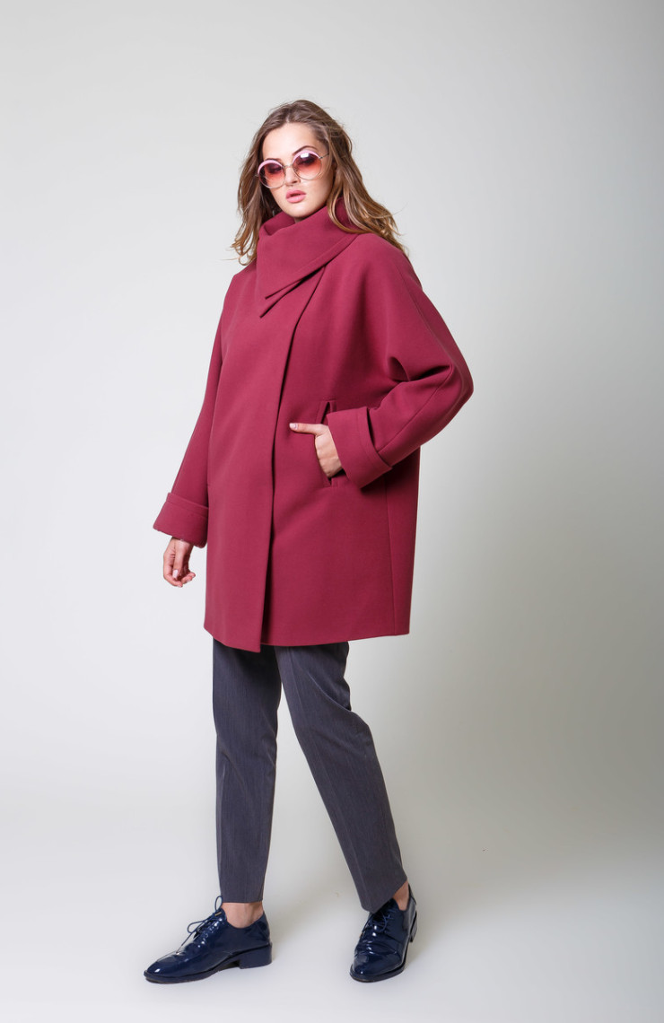 Пальто 2-558/9 Вишневый