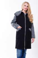 Пальто 2-503 Черный + мурена
