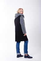 Пальто 2-503 Черный + мурена