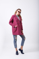 Пальто 2-486/9 Малиновый мусс