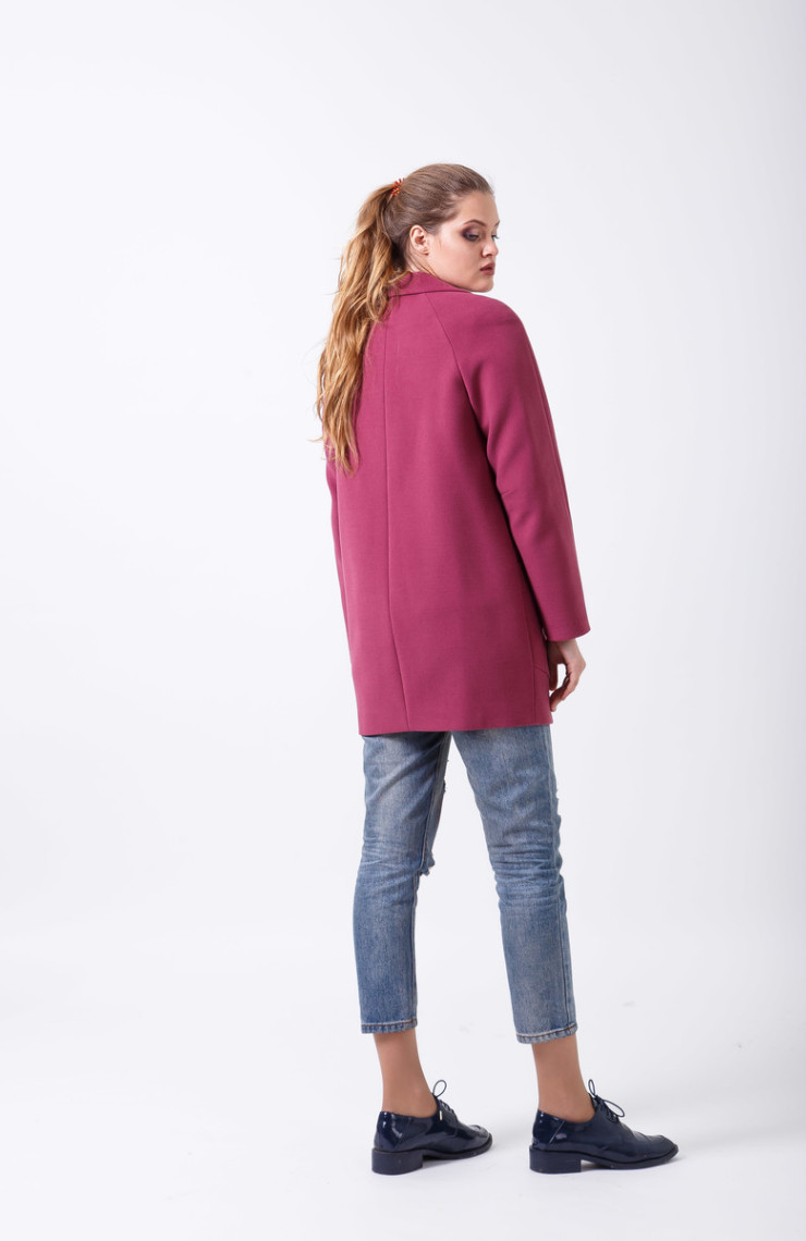 Пальто 2-486/9 Малиновый мусс