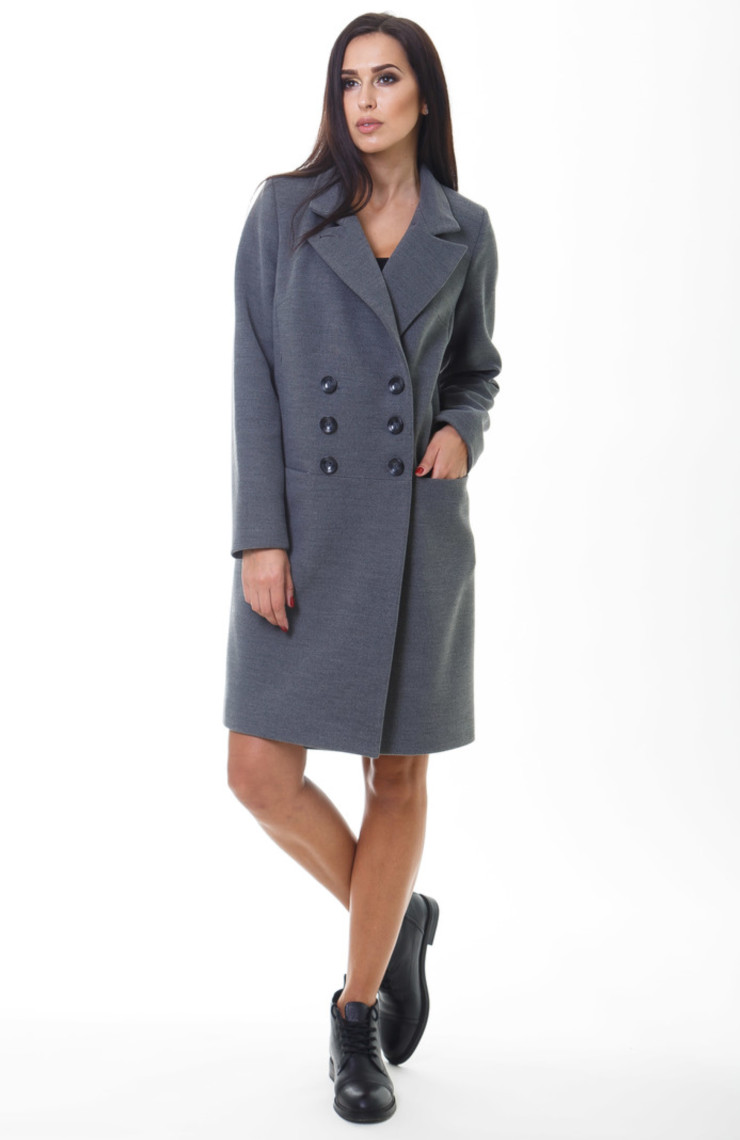 Пальто 2-485/91 Графит