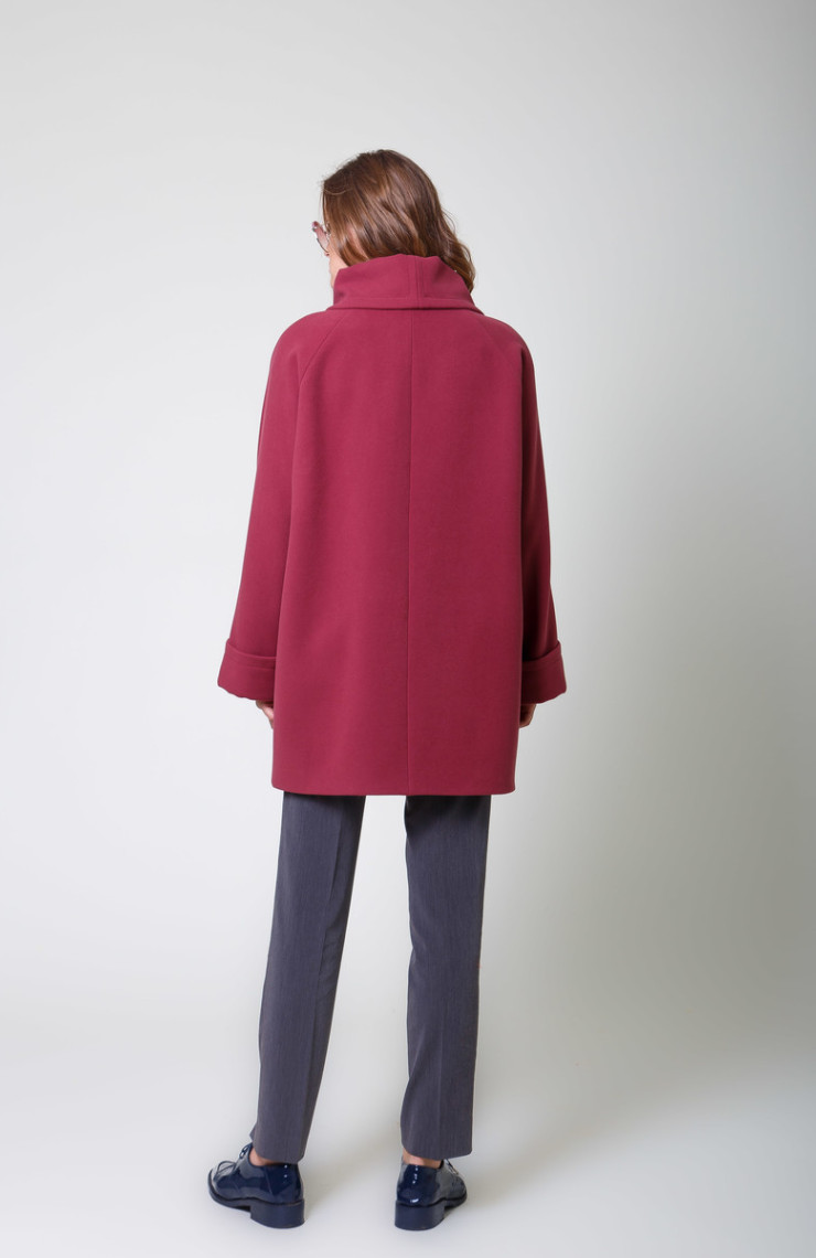 Пальто 2-558/9 Гранатовое вино