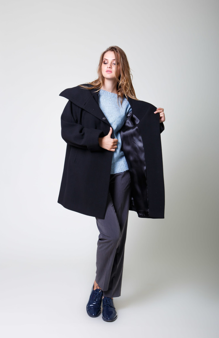 Пальто 2-558/9 Черный