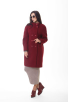 Пальто 2-427/9 Бургунди