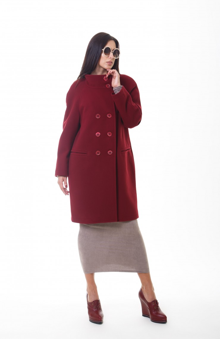 Пальто 2-427/9 Спелая вишня