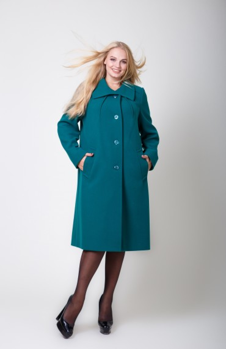 Пальто 2-563/9 Изумрудный