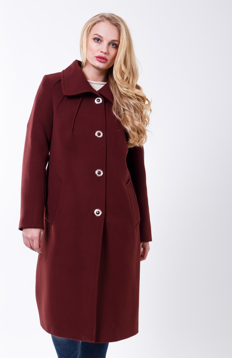 Пальто 2-563/9 Ежевика