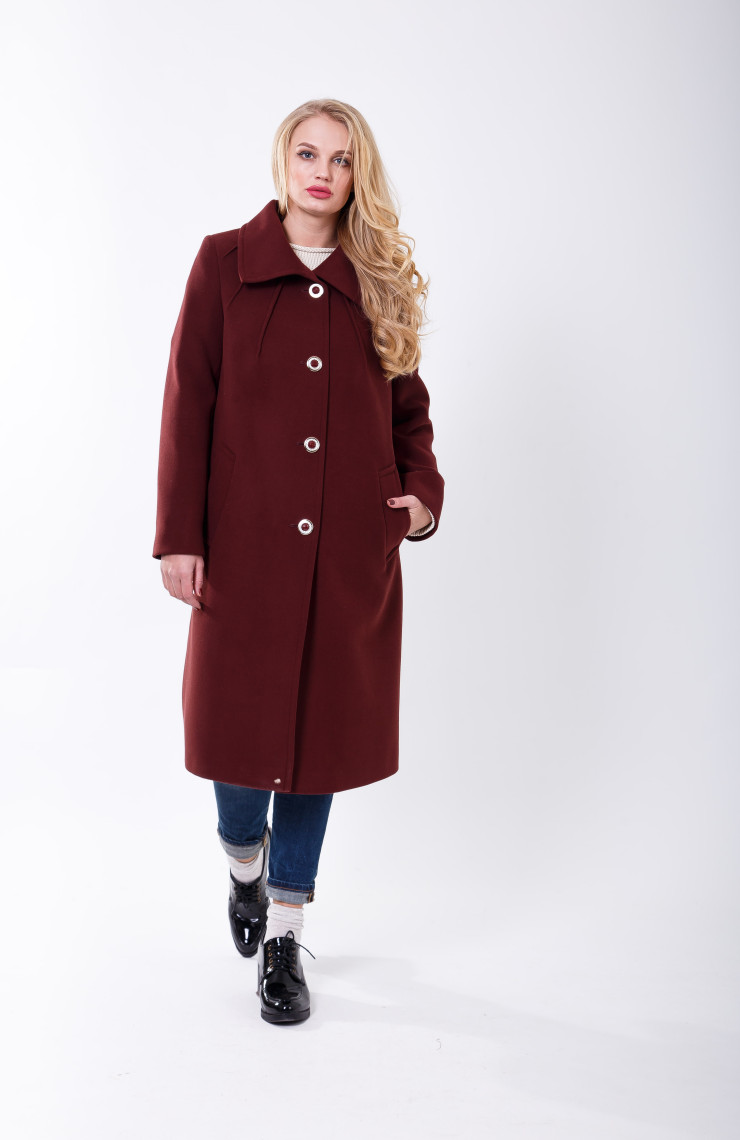 Пальто 2-563/9 Ежевика