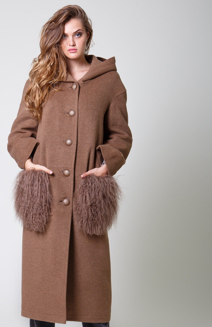 Пальто 1-115IT Молочный шоколад