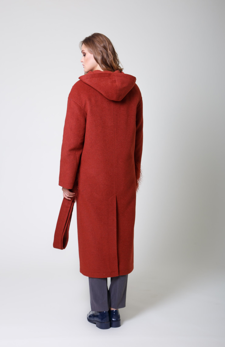 Пальто 1-115IT Красное дерево