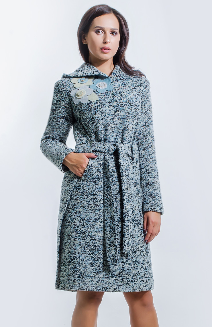 Пальто 2-494L Оливковый