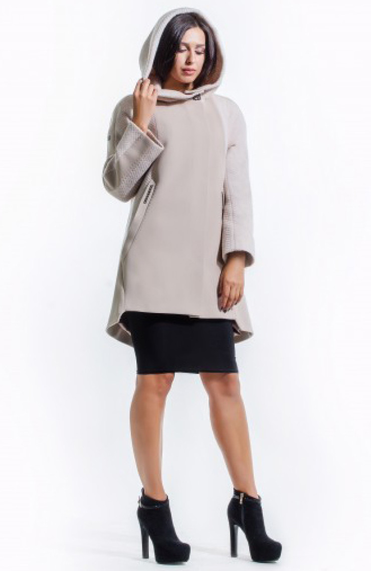 Пальто 2-581 Теплый беж