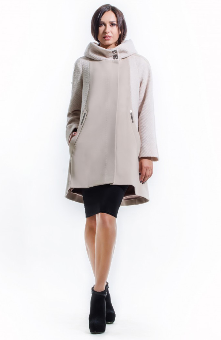 Пальто 2-581 Теплый беж