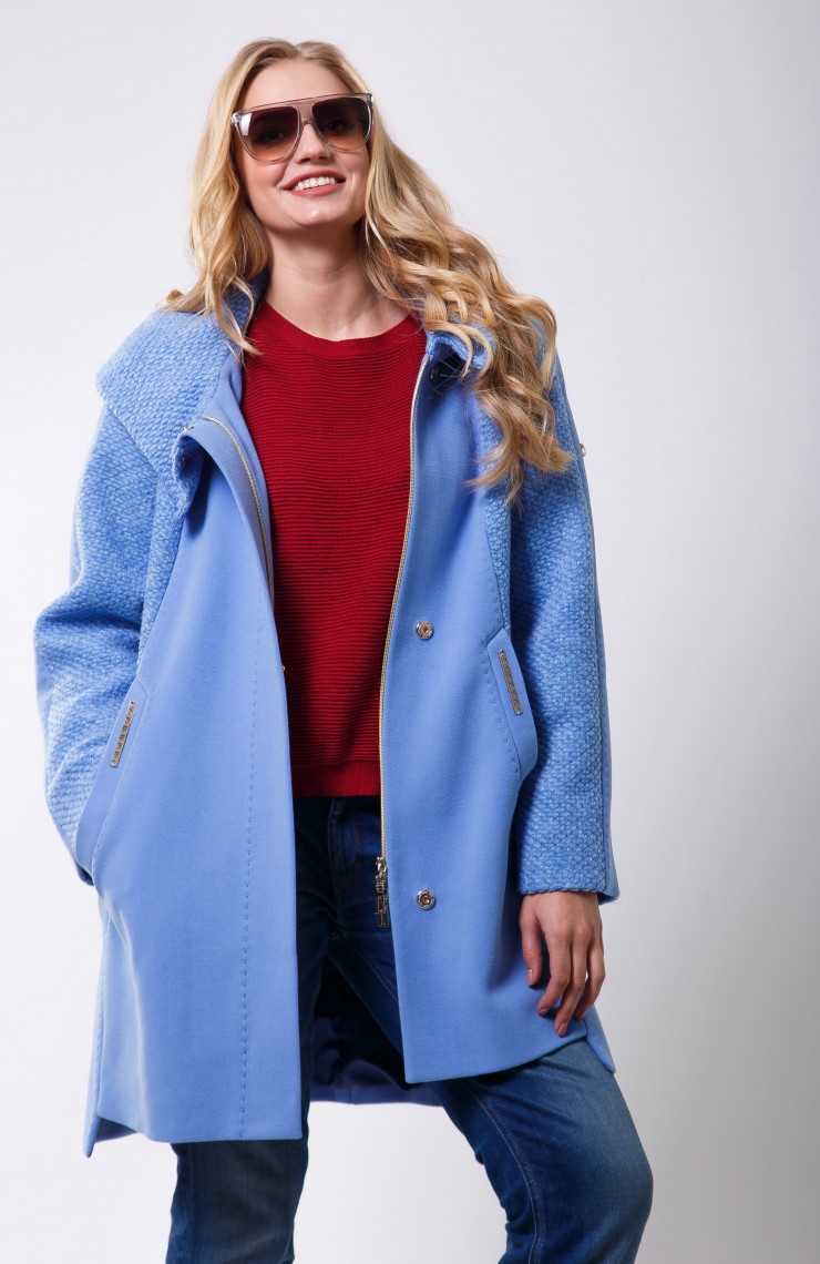 Пальто 2-581 Небесно-голубой