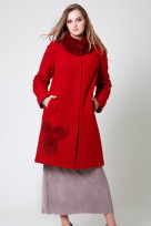 Пальто 1-084L Вишневый