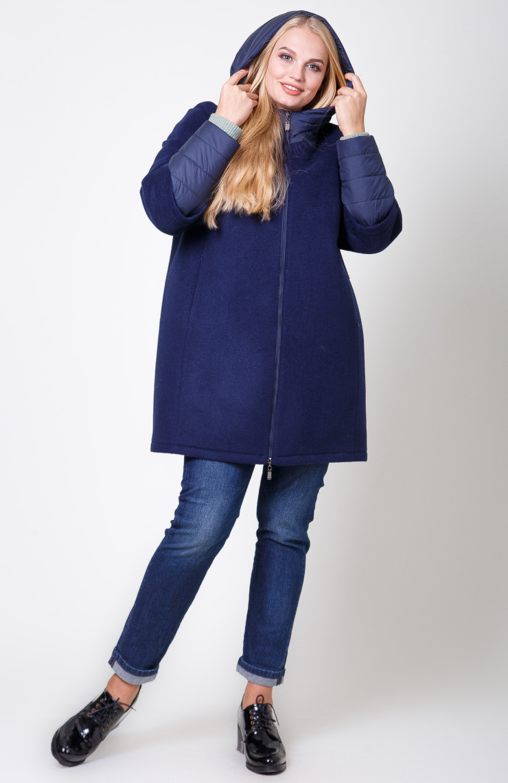 Пальто 2-566IT Темно-синий