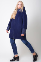 Пальто 2-566IT Темно-синий