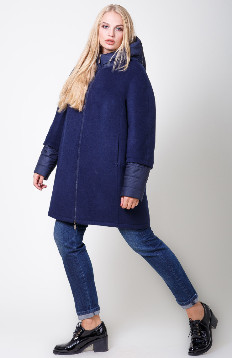 Пальто 2-566IT Темно-синий