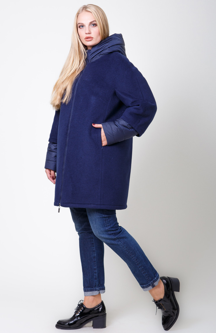 Пальто 2-566IT Темно-синий