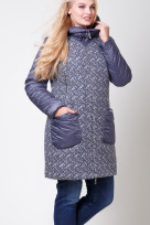 Пальто 2-574 Серо-белый