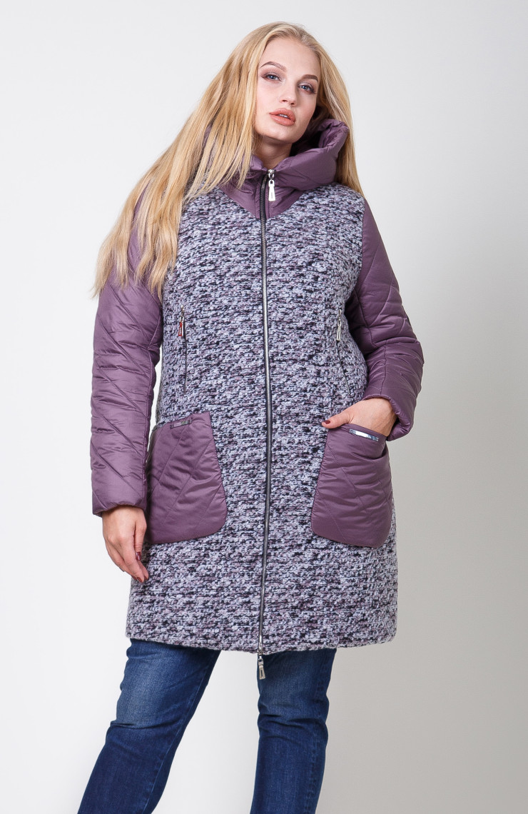 Пальто 2-574 Дымчато сиреневый