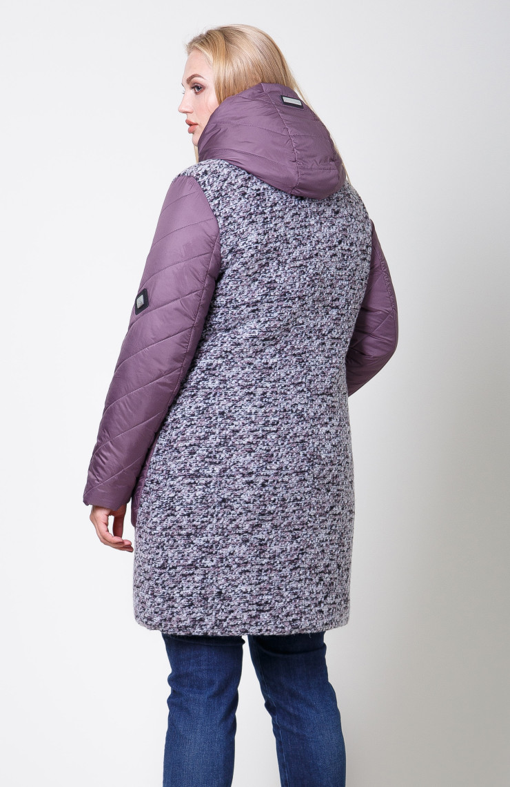 Пальто 2-574 Дымчато сиреневый