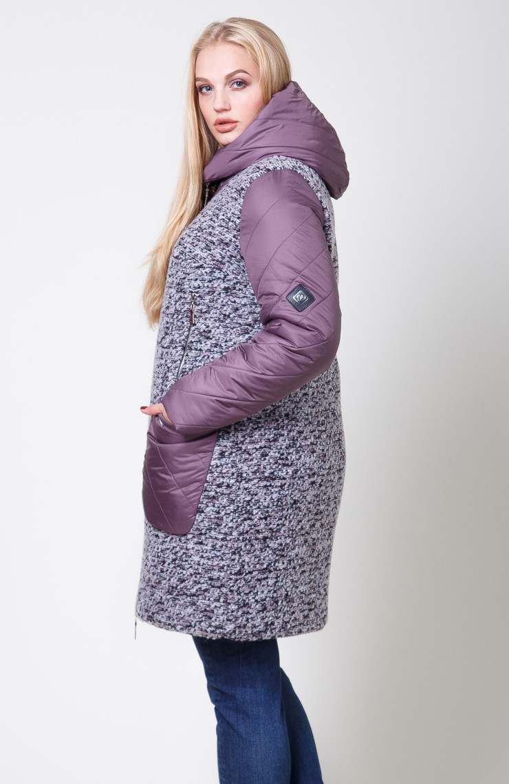 Пальто 2-574 Дымчато сиреневый