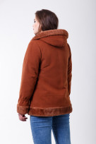 Пальто 1-107 Золотисто-теракотовый