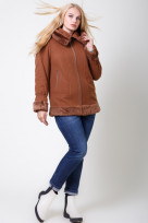 Пальто 1-107 Коньячный