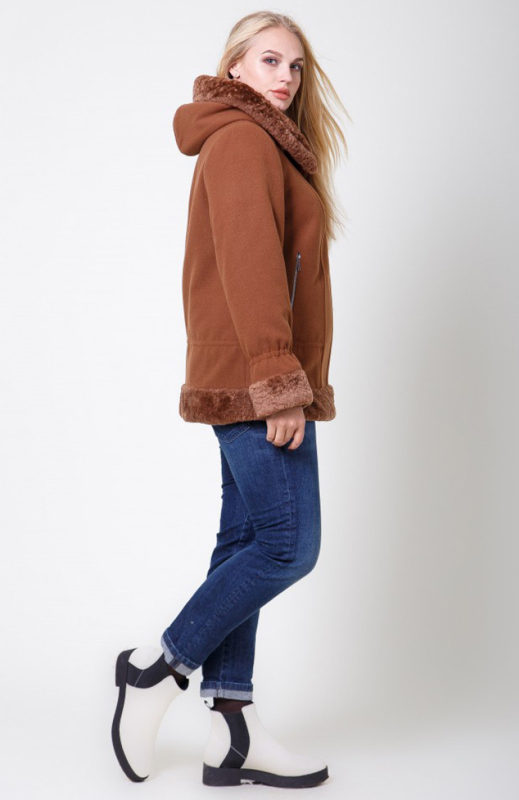 Пальто 1-107 Коньячный