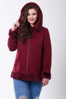 Пальто 1-107 Малиновый