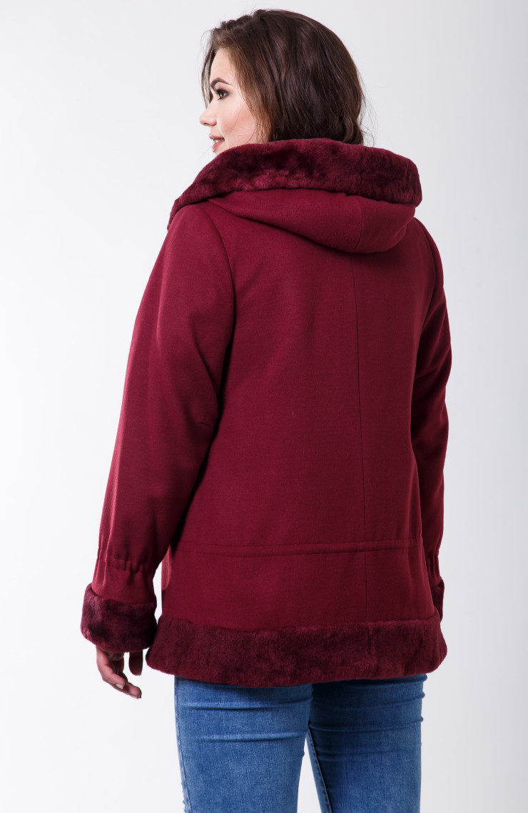 Пальто 1-107 Малиновый