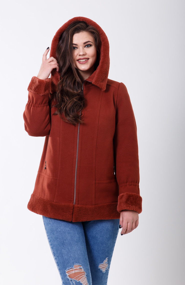 Пальто 1-107 Терракот