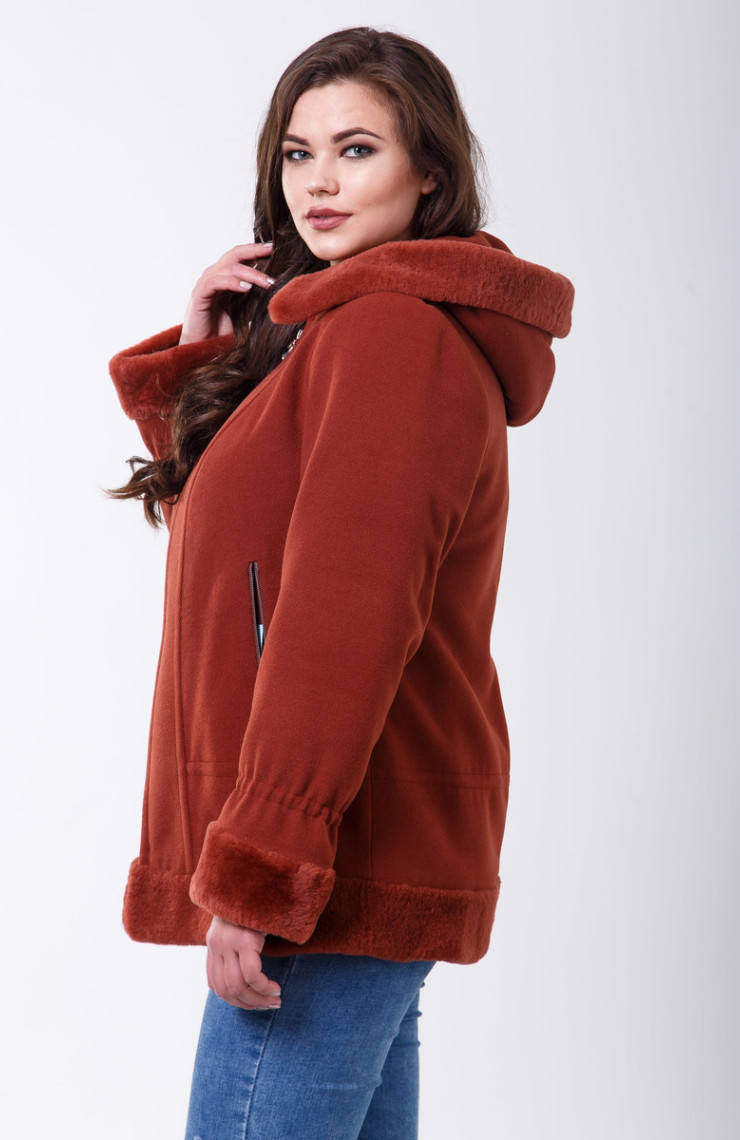 Пальто 1-107 Терракот