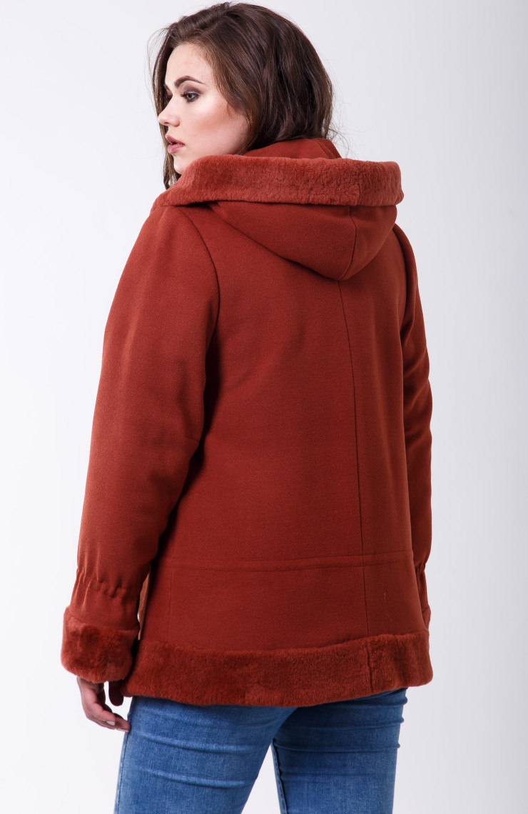 Пальто 1-107 Терракот