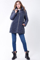 Пальто 2-573 Сине-черный