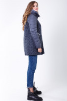 Пальто 2-573 Сине-черный