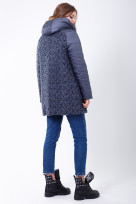 Пальто 2-573 Сине-черный