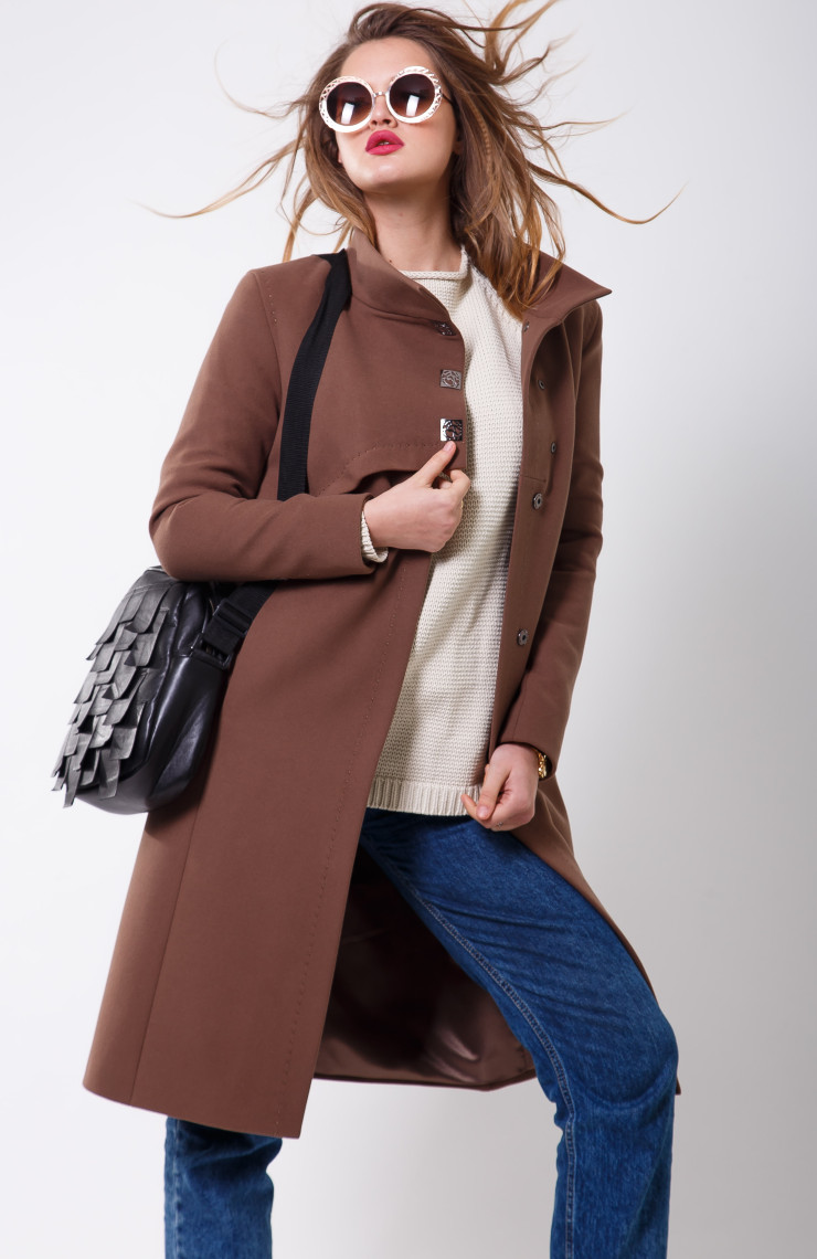 Пальто 2-601/9 Молочный шоколад